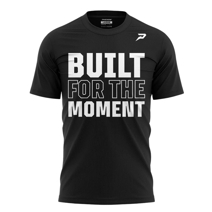 T-Shirt mit Grafik „Gebaut für den Moment“