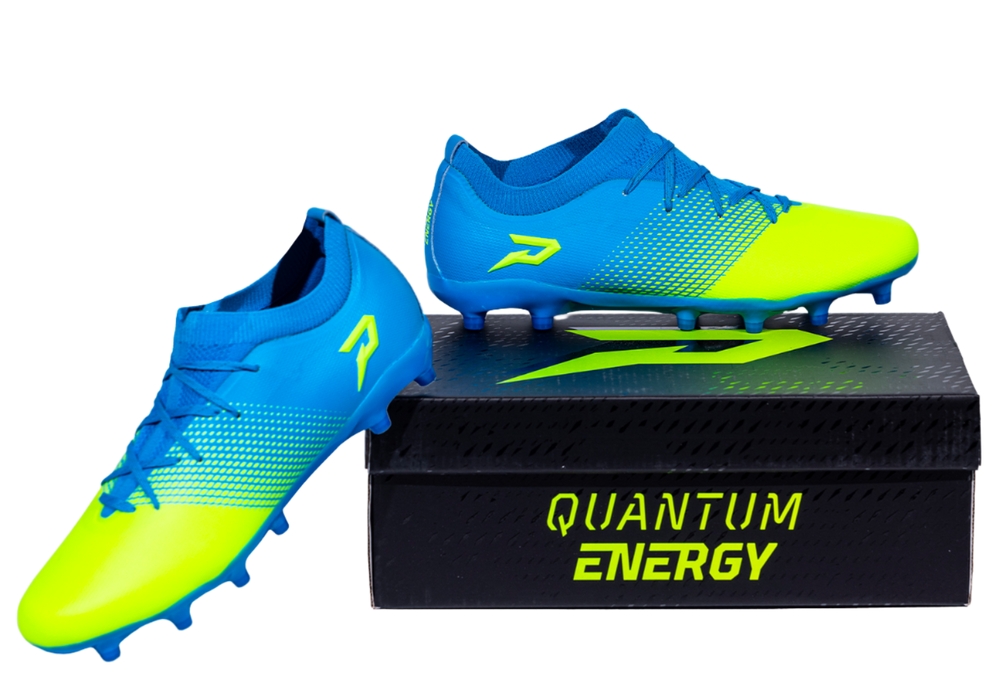 Quantum Energy: Fußballschuhe - Columbia Blue & Slime