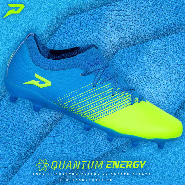 Quantum Energy: Fußballschuhe - Columbia Blue & Slime