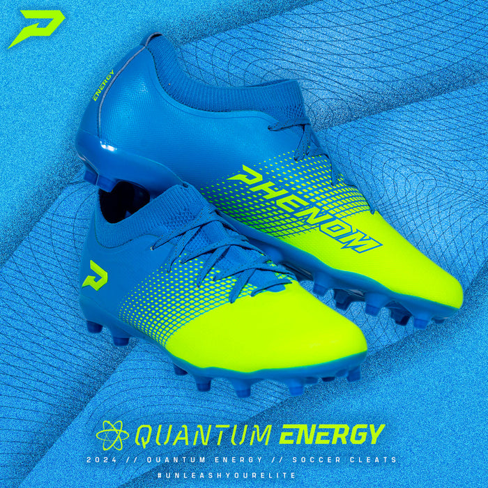 Quantum Energy: Fußballschuhe - Columbia Blue & Slime