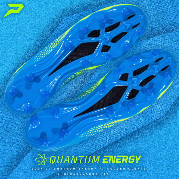 Quantum Energy: Fußballschuhe - Columbia Blue &amp; Slime